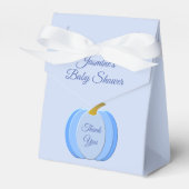 Cute Blue Baby Boy Pumpkin Custom Baby shower Bedankdoosjes (Voorkant Zijde)