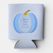 Cute Blue Baby Boy Pumpkin Custom Baby shower Blikjeskoeler (Voorkant)