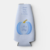 Cute Blue Baby Boy Pumpkin Custom Baby shower Flesjeskoeler (Voorkant)