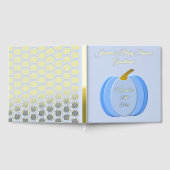 Cute Blue Baby Boy Pumpkin Custom Baby shower Gastenboek (Volledig)