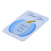 Cute Blue Baby Boy Pumpkin Custom Baby shower Magneet (Linkerzijde)