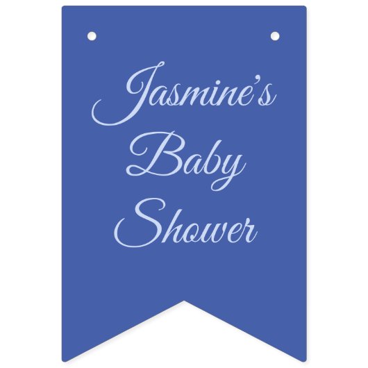 Cute Blue Baby Boy Pumpkin Custom Baby shower Vlaggetjes (Tweede vlag)