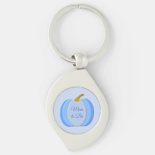 Cute Blue Baby Boy Pumpkin Custom Ma Sleutelhanger (Voorkant)
