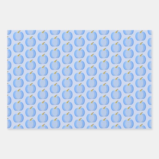 Cute Blue Baby Boy Pumpkin Custom Patterned Inpakpapier Vel (Voorkant 3)