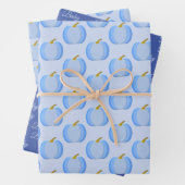 Cute Blue Baby Boy Pumpkin Custom Patterned Inpakpapier Vel (In situ)