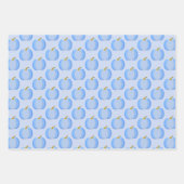 Cute Blue Baby Boy Pumpkin Custom Patterned Inpakpapier Vel (Voorkant)