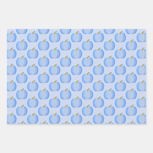 Cute Blue Baby Boy Pumpkin Custom Patterned Inpakpapier Vel (Voorkant)