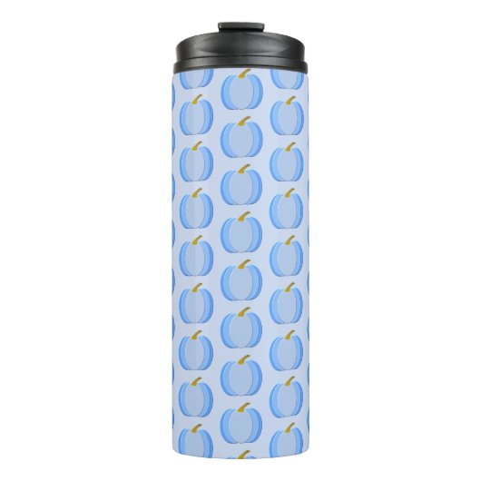 Cute Blue Baby Boy Pumpkin Custom Patterned Thermosbeker (Voorkant)