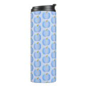 Cute Blue Baby Boy Pumpkin Custom Patterned Thermosbeker (Gedraaid links)