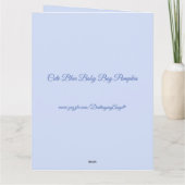 Cute Blue Baby Boy Pumpkin Gender onthulling Aange Kaart (Achterkant)