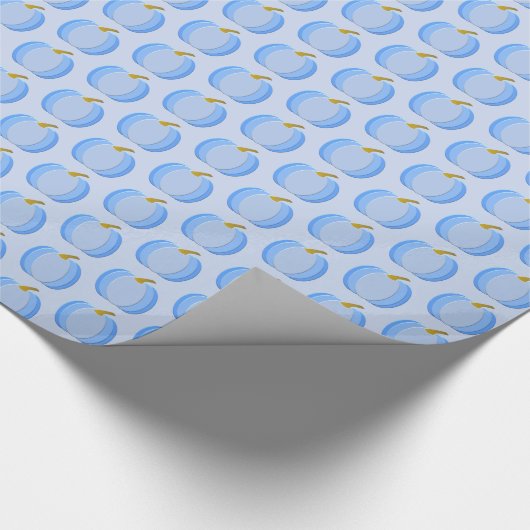 Cute Blue Baby Boy Pumpkin Patterned Cadeaupapier (Hoek)