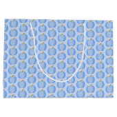 Cute Blue Baby Boy Pumpkin Patterned Groot Cadeauzakje (Achterkant)