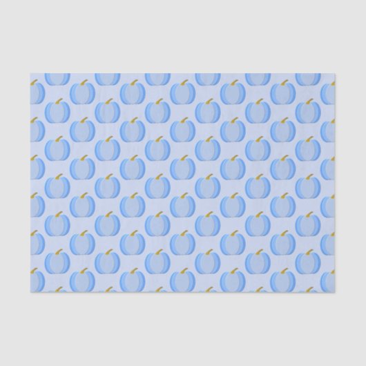 Cute Blue Baby Boy Pumpkin Patterned Tissuepapier (Voorkant)