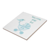 Cute Blue Baby Boy Tegeltje (Zijkant)