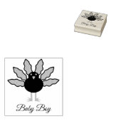 Cute Blue Baby Boy Thanksgiving Turkey Baby shower Rubberstempel (Gestempeld)
