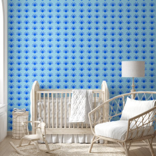 Cute Blue Baby Boy Thanksgiving Turkije Behang