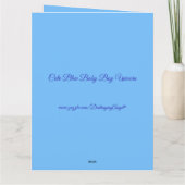 Cute Blue Baby Boy Unicorn Baby shower Dank u wel  Kaart (Achterkant)