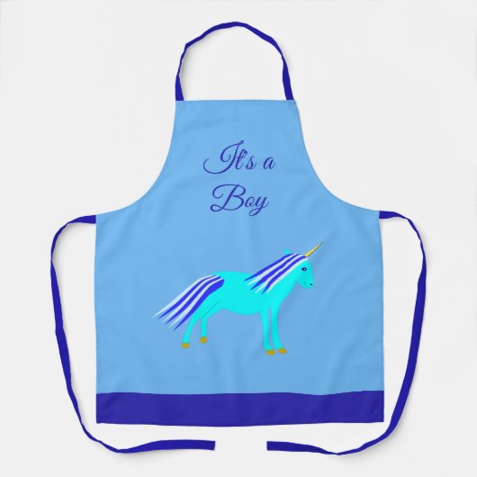 Cute Blue Baby Boy Unicorn Custom Schort (Voorkant)