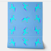 Cute Blue Baby Boy Unicorn Patterned Behang (Afrollen)