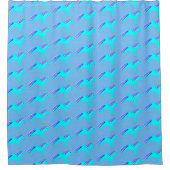 Cute Blue Baby Boy Unicorn Patterned Douchegordijn (Voorkant)
