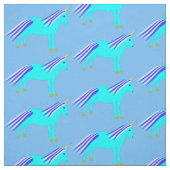 Cute Blue Baby Boy Unicorn Patterned Stof (Swatch)
