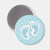 Cute Blue Baby Boy's Feet Illustration Magneet (Voorkant / Achterkant)