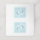 Cute Blue Baby Boy's Feet Illustration Plaatskaartje (Buitenkant ongevouwen)