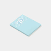 Cute Blue Baby Boy's Feet Illustration Post-it® Notes (Schuin)