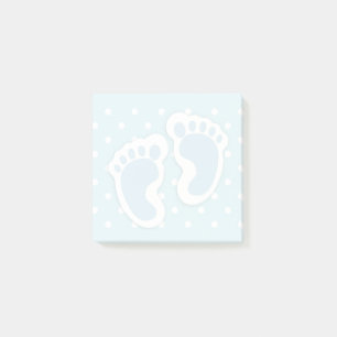 Cute Blue Baby Boy's Feet Illustration Post-it® Notes