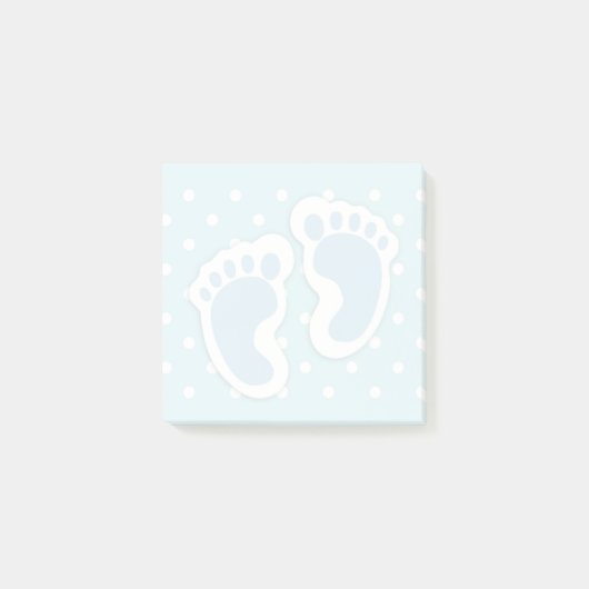 Cute Blue Baby Boy's Feet Illustration Post-it® Notes (Voorkant)