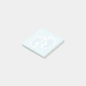 Cute Blue Baby Boy's Feet Illustration Post-it® Notes (Schuin)