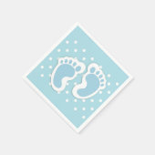 Cute Blue Baby Boy's Feet Illustration Servet (Hoek)