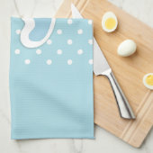 Cute Blue Baby Boy's Feet Illustration Theedoek (Quarter Fold)