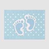 Cute Blue Baby Boy's Feet Illustration Tissuepapier (Voorkant)
