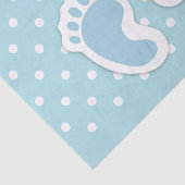 Cute Blue Baby Boy's Feet Illustration Tissuepapier (Detail)