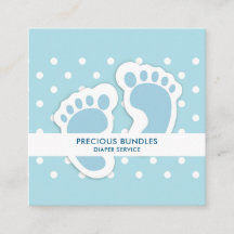 Cute Blue Baby Boy's Feet Illustration