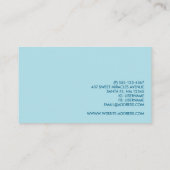 Cute Blue Baby Boy's Feet Illustration Visitekaartje (Achterkant)