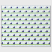 Cute  Blue Baby Carriage Cadeaupapier (Vlak)