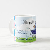 Cute  Blue Baby Carriage Koffiemok (Voorkant links)