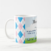 Cute  Blue Baby Carriage Koffiemok (Links)