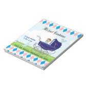 Cute Blue Baby Carriage Notitieblok (Linkerzijde)