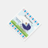 Cute  Blue Baby Carriage Servet (Hoek)