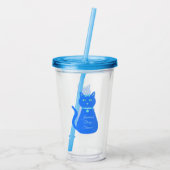 Cute Blue Baby Cat Custom Baby shower Acryl Drinkbeker (Achterkant)