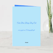 Cute Blue Baby Cat Custom Baby shower Folie Wenskaart (Achterkant)