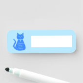 Cute Blue Baby Cat Custom Baby shower Naamplaatje (In situ)