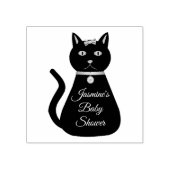 Cute Blue Baby Cat Custom Baby shower Rubberstempel (Afrduk)