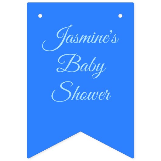 Cute Blue Baby Cat Custom Baby shower Vlaggetjes (Eerste vlag)