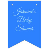 Cute Blue Baby Cat Custom Baby shower Vlaggetjes (Derde vlag)