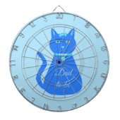 Cute Blue Baby Cat Custom Dad to be Dartbord (Voorkant)