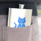 Cute Blue Baby Cat Custom Dad to be Flacon (Voorbeeld)